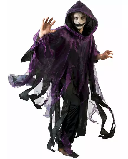 Lilla og svart Halloween-kappe for voksne