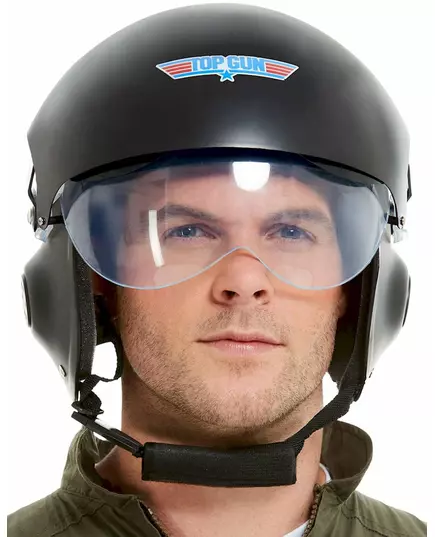 Top Gun Deluxe svart voksenhjelm