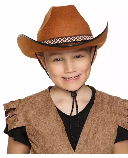 Brun cowboyhatt for barn