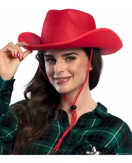 Rød cowboyhatt for voksne