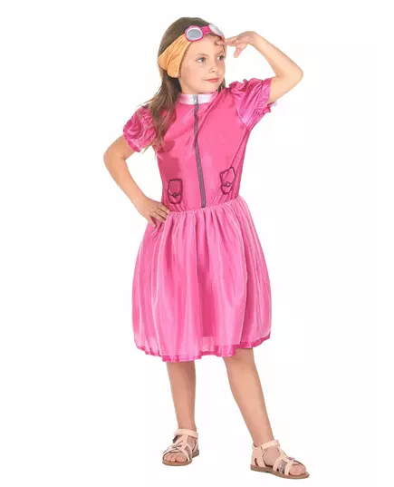 Pink aviator dog costume for girls, Size: 10-12 years (130-140 cm)