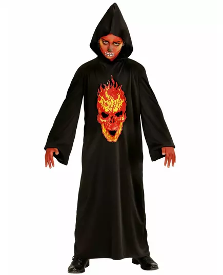 Djevelens Grim Reaper-kostyme til barn, Størrelse: 5–7 år 128 cm)
