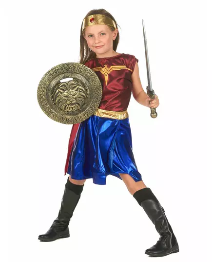 Amazonaskrigerkostyme til jenter, Størrelse: 10–12 år (130–140 cm)
