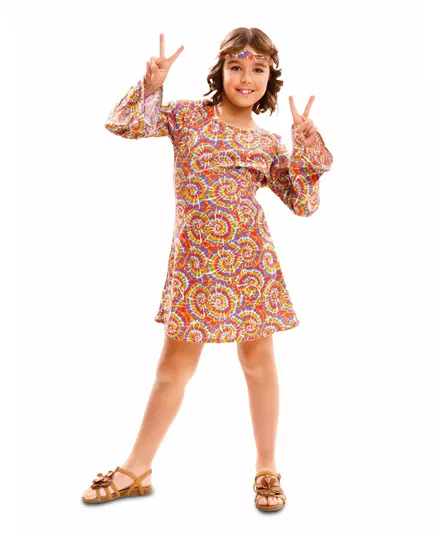Psychedelic hippie costume for girls