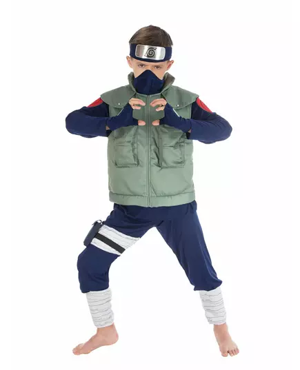 Kakashi Naruto-kostyme til barn, Størrelse: 7–8 år (128 cm)