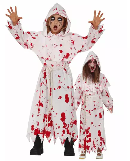 Children's Bloody Religious Ghost Costume, Size: 5-6 years (110-115 cm)