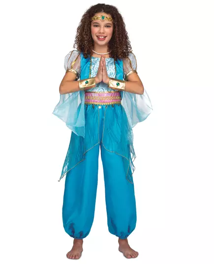 Turkis orientalsk prinsessekostyme for jenter, Størrelse: 3–4 år (98–110 cm)