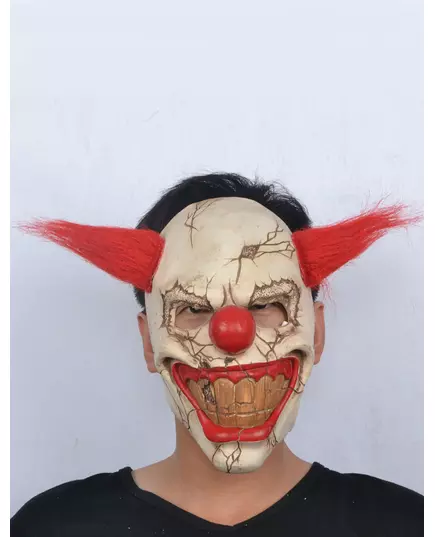 Halloween-maske til voksen, ond klovn