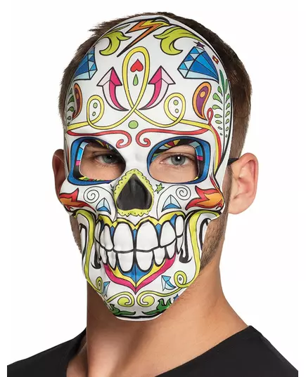 Dia de los muertos-maske hvit
