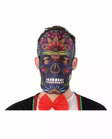 Adult leather and felt effect Day of the Dead mask