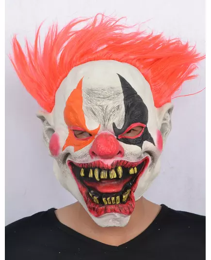 Adult Hell Clown Latex Mask Halloween