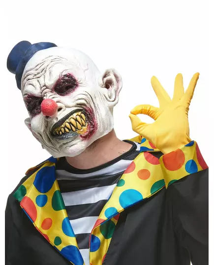 Hideous clown latex mask for adults