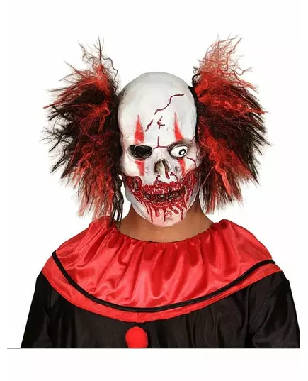 Blodig rød klovnemaske i lateks for voksne, Halloween