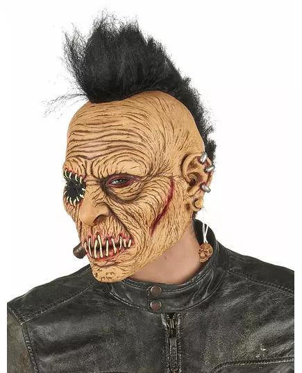 Voksenmaske med kamuflasje i punk-latex