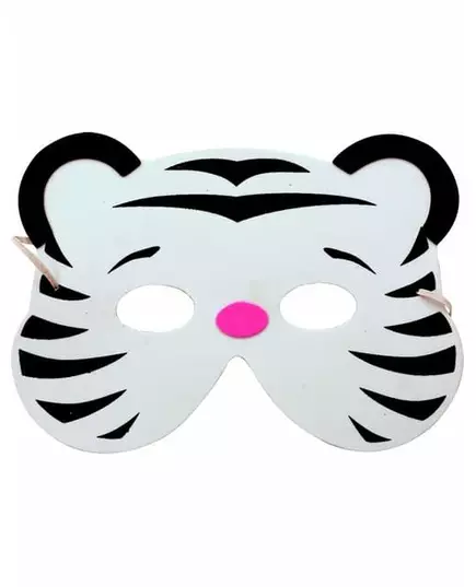 Hvit tigermaske for barn