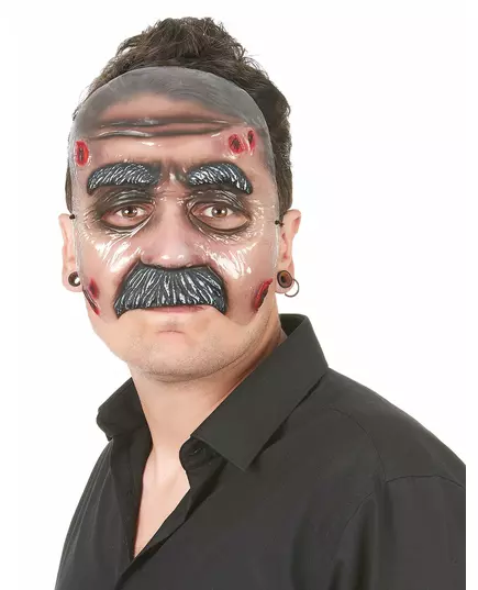 Gjennomsiktig maske for voksen mann med bart