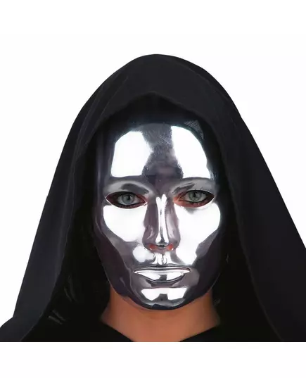 Adult silver chrome face mask