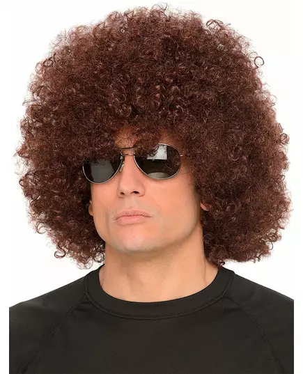 Brun afroparykk for voksne