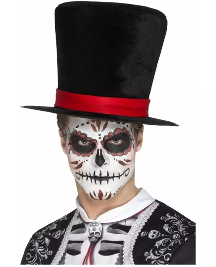 Voksen Day of the Dead fløyelsflosshatt