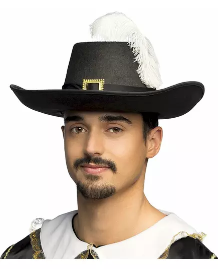 Adult black musketeer hat