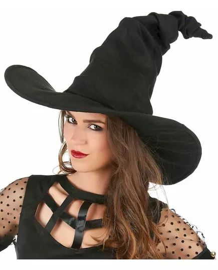 Adult black velvet witch hat