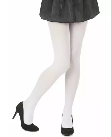 Adult white opaque tights