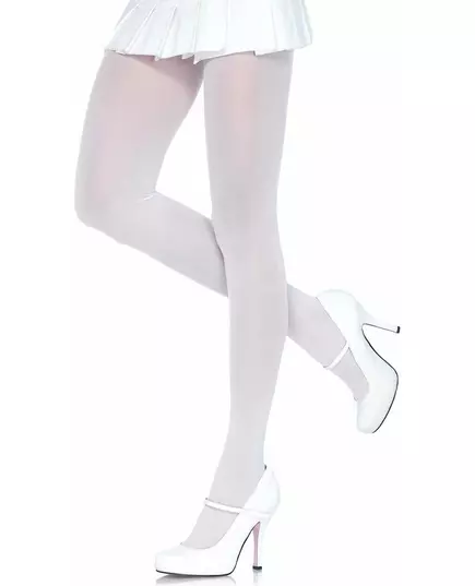 Women's Plus Size White Opaque Tights