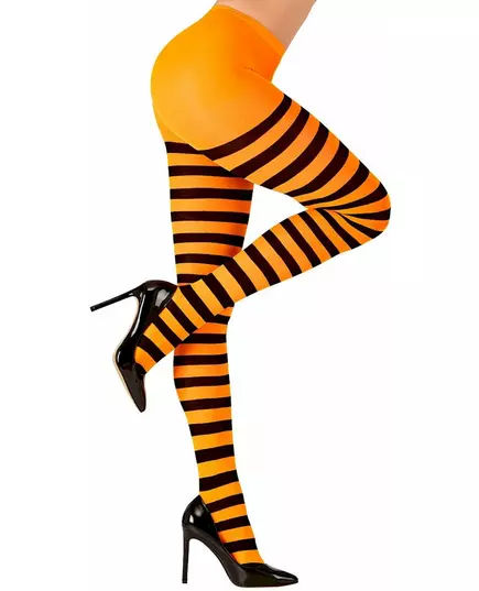 Adult orange and black striped tights