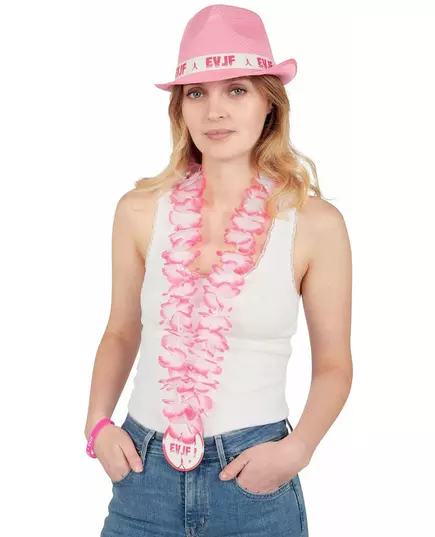 Bachelorette Party Pink Flower Necklace