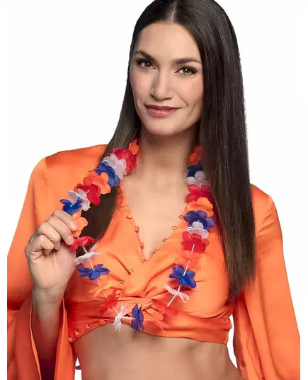 Adult Netherlands supporter Hawaiian necklace