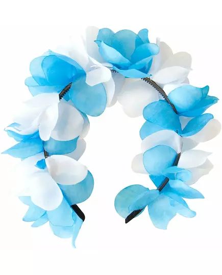 Blue and white flower crown