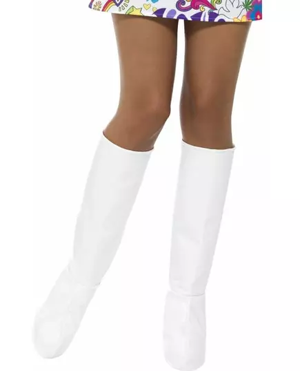 Women's white boot covers