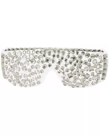 White and silver sequin disco glasses