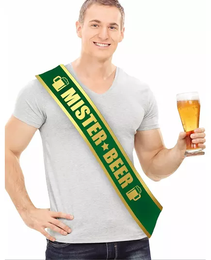 Grønt Mister Beer-skjerf for menn