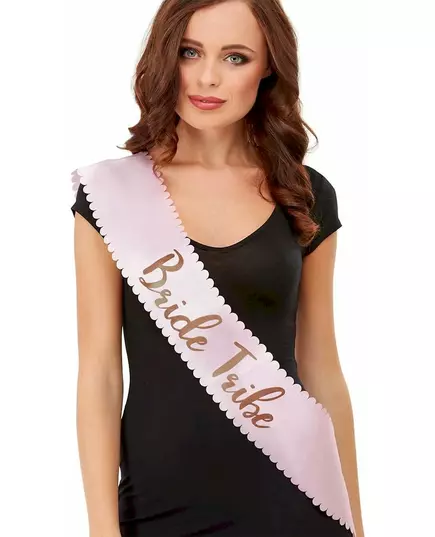 Bride Tribe EVJF adult pink sash