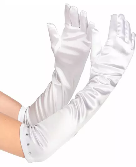Children's long white gloves
