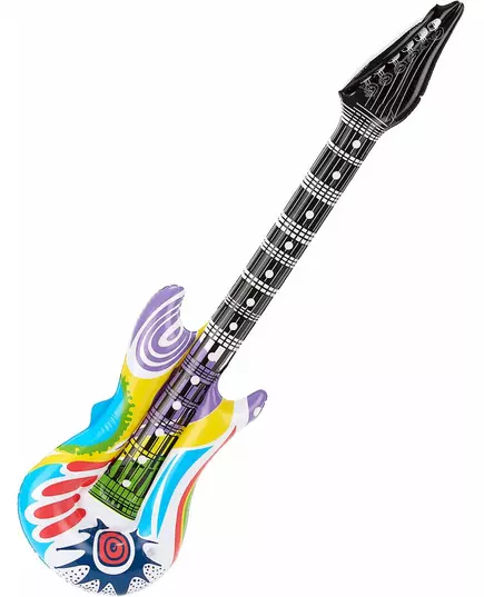 Fargerik oppblåsbar rockgitar for voksne