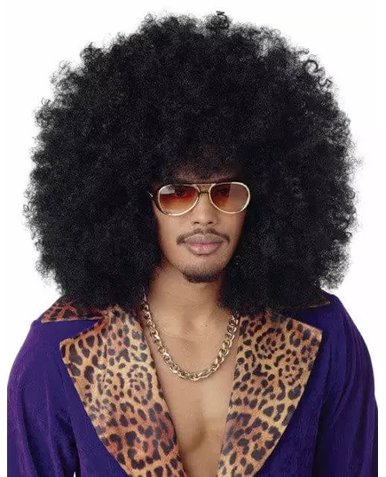 Svart maxi afro parykk