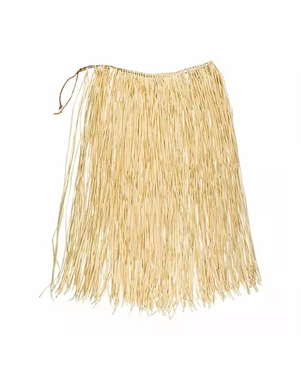 Adult Natural Raffia Long Hawaiian Skirt