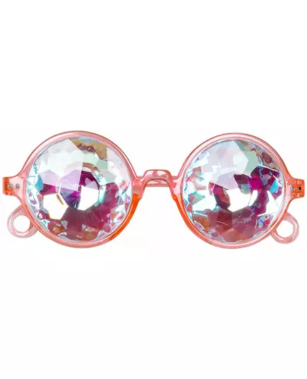 Adult pink round prism glasses