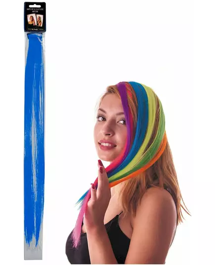 Blå hårstykke med klips