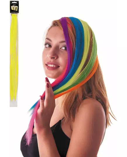 Yellow clip-in hair strand