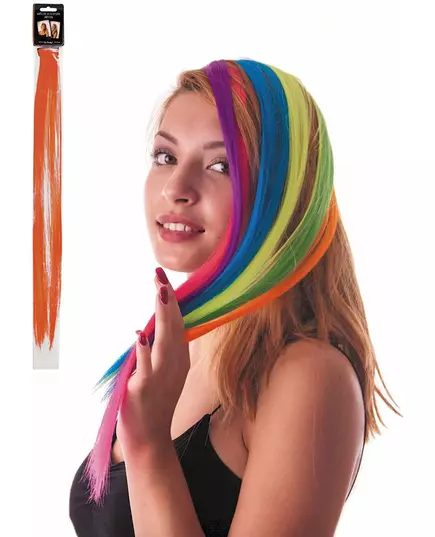 Oransje hårlokk med klips