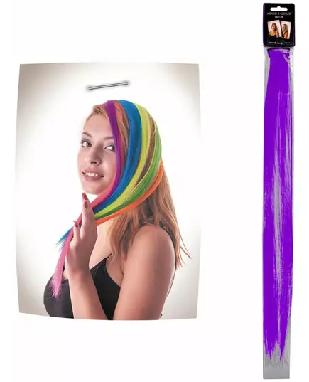 Purple clip-in hair strand