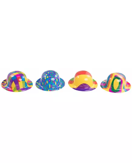 Mini plastklovn bowlerhatt til voksne