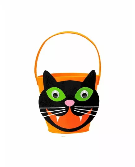 Black and orange cat head basket