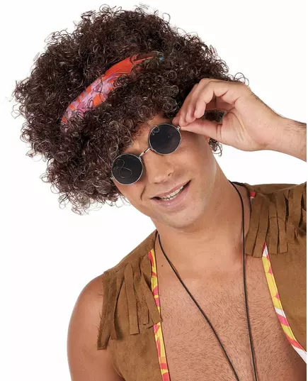 Brun afrohippie-parykk - 130 g