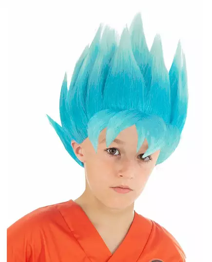 Goku Saiyan Super Dragon Ball Barn Blå Parykk
