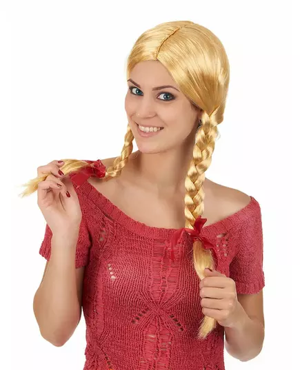Blonde musefletter skolejenteparykk for kvinner