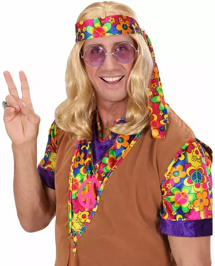 Adult hippie blonde wig